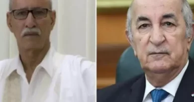 الرئيس الصحراوي يعزي نظيره الجزائري في وفاة مدير ديوانه